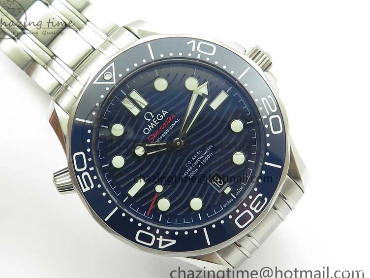 0115 Seamaster Diver 300M ORF 1:1 Best Edition Blue Ceramic Blue Dial on SS Bracelet A Breathable 7869